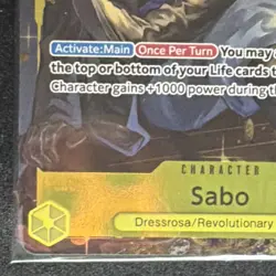 Sabo P-073 Promo Foil 5000 Power Dressrosa Revolutionary Army One Piece CCG - Image 5