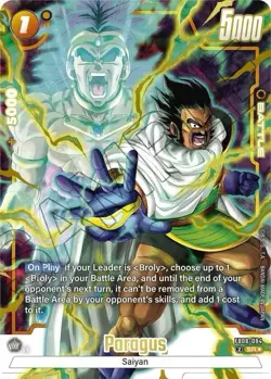 Bandai Dragon Ball Super Card Game Paragus FB08-084 SR Foil Saiyan Single Card - Image 1