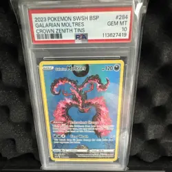 2023 TCG SWSH PROMO #284 GALARIAN MOLTRES HOLO PSA 10 CARD STOCK - Image 1