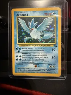 Pokemon Articuno Fossil Holo Rare Basic 70 HP 2/62 Unlimited English Card - Image 1