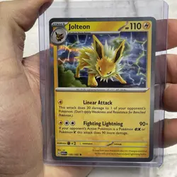 Pokemon TCG Jolteon Scarlet & Violet - 151 135/165 Holo Rare NM Near Mint Card - Image 1