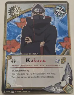 Kakuzu #1317- Rare 1st Edition Foil Naruto Bandai CCG Card - Image 1