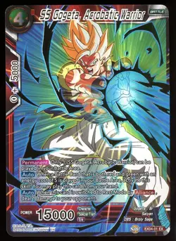 SS Gogeta Acrobatic Warrior EX04-01 Gold Stamped Foil Dragon Ball Super Card NM - Image 1