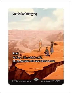 1x Sunbaked Canyon, Borderless Art 0058, Avatar, Magic MTG NM - Image 1