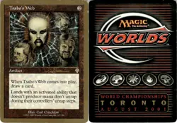 Tsabo's Web x1 MP MTG - World Championship Gold Border 2001 - Image 1