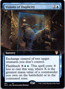 Visions Of Duplicity Extended Art Magic Innistrad Midnight Hunt NM - Image 1