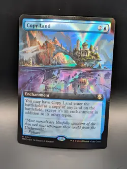 MTG - Copy Land - RIPPLE FOIL EXTENDED ART- Enchantment - M3C #347 - Rare - Image 1