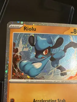Pokemon TCG Riolu 076/132 Mega Evolutions Cosmos Holo with SWIRL - NM - Image 4