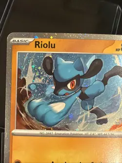 Pokemon TCG Riolu 076/132 Mega Evolutions Cosmos Holo with SWIRL - NM - Image 5