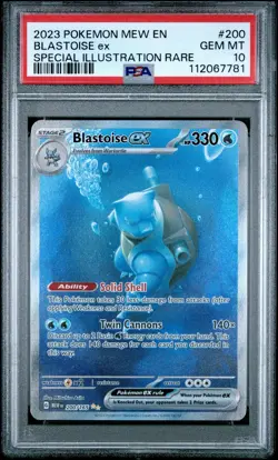 Pokemon TCG 151 Blastoise ex Special Illustration Rare SIR 200/165 PSA 10 - Image 1