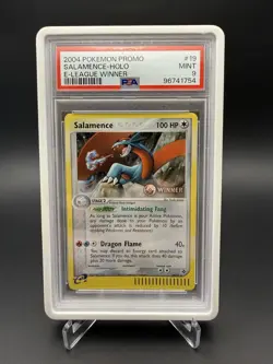 Salamence Holo E-League Winner PSA 9 2004 Pokemon Promo #19 Swirl White GG - Image 1