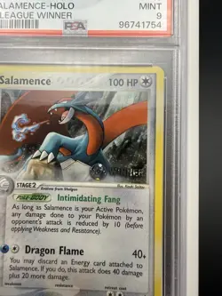 Salamence Holo E-League Winner PSA 9 2004 Pokemon Promo #19 Swirl White GG - Image 2
