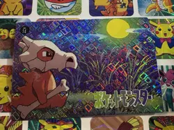 Pokemon Cubone Vintage Pocket Monsters Vending HOLO Prism Sticker 1998 Nintendo - Image 2