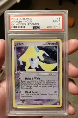 PSA 9 MINT Jirachi #8/101 Ex Hidden Legends 2004 Holo Rare Pokemon Card - Image 1