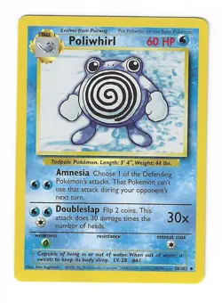 Poliwhirl 38/102 - Base Set - 4th print - Pokemon TCG - WoTC - 1999-2000 - LP - Image 1