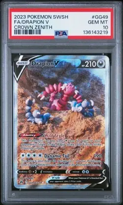 2023 Pokemon FA Drapion V #GG49 Full Art Galarian Gallery TCG SWSH Psa 10 - Image 1