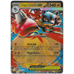 Mega Lucario ex 077/132 Pokemon TCG Mega Evolution Double Rare NM - Image 1