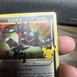 Pokemon Greninja Gold Star Holo Promo Black Star SWSH144 Celebrations - Image 4