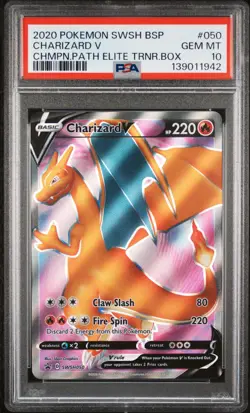 PSA 10 CHARIZARD V 050 CHAMPIONS PATH PROMO POKEMON MJ - Image 1