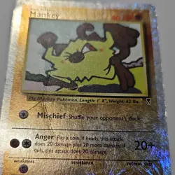 Pokemon Mankey 40HP Legendary Collection 81/110 Nintendo 2002 Reverse Holo DMG - Image 2