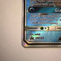 Pokemon Blastoise GX SM189 Black Star Promo Holo Pokemon Sun and Moon EN 2019 - Image 5