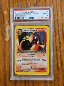 2000 Pokemon Dark Charizard 1st Edition PSA 9 MINT HOLO #4/82 Team Rocket 🚀 🚀 - Image 1