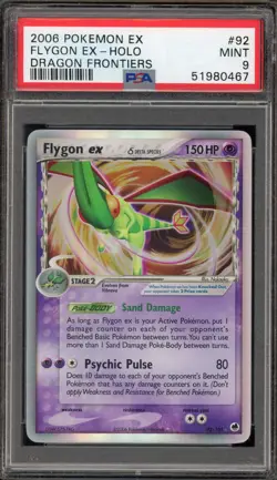 Pokemon Flygon ex EX Dragon Frontiers Holo Rare #92 PSA 9 Mint - Image 1