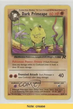 Dark Primeape Pokemon Team Rocket #43 2000 READ 2f4 - Image 1