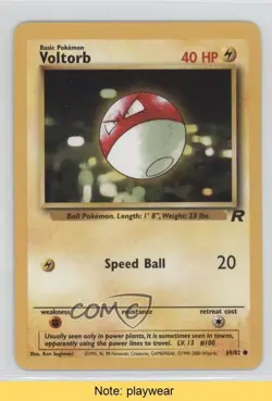 Voltorb Pokemon Team Rocket #69 2000 READ a0s - Image 1