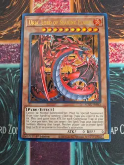 Yu-Gi-Oh! Uria Lord Of Searing Flames SDSA-EN042 Ultra Rare 1st Edition NM - Image 1