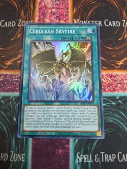 Yu-Gi-Oh! Cerulean Skyfire SDSA-EN019 Super Rare 1st Edition Near Mint a1/ - Image 1