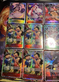 One Piece TCG Secret Rare Foil Lot Of 24 Cards NM - Image 2