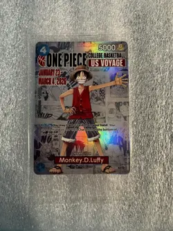 Monkey.D.Luffy (055) (College Basketball US Voyage) P-055 One Piece Promo Card - Image 1