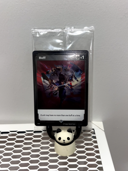 SEALED Riot Exclusive Riftbound Fist Bump Buff Double Sided Promo Card - Image 2