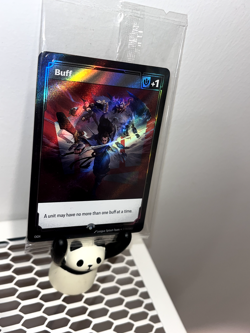 SEALED Riot Exclusive Riftbound Fist Bump Buff Double Sided Promo Card - Image 3