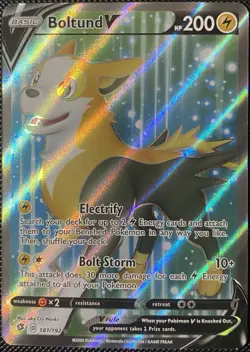 Boltund V (Full Art) 181/192 Swsh02: Rebel Clash Holo - Pokemon Card - Image 1