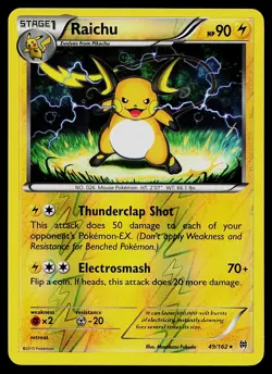 Pokemon Card - Raichu XY BREAKthrough 49/162 Rare Reverse Holo - Image 1