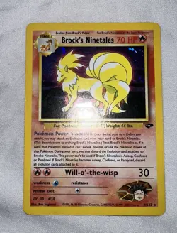 Pokemon Brock's Ninetales Gym Challenge Holo Card 3/132 Nintendo Heavily Played - Image 1