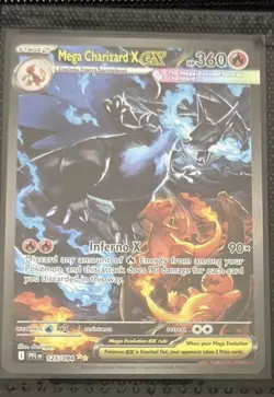 Pokemon Mega Charizard X EX Foil Card 125/094 PFL EN Stage 2 Fire Type - Image 3