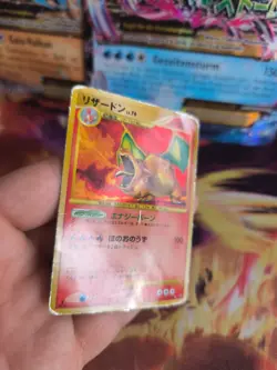 Pokemon Karte Card Holo Glurak Charizard Stormfront Sturmtief Lv 76 japanese LP- - Image 5