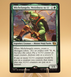 Michelangelo, Weirdness to 11 | 121 | Rare | Regular | TMNT | MTG | 2026 - Image 1