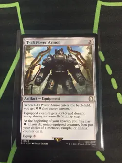 MTG Magic The Gathering T-45 Power Armor PIP Rare Artifact Equipment Fallout - Image 1