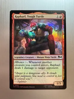 Raphael, Tough Turtle - 104 - MTG: Teenage Mutant Ninja Turtles - Common - Foil - Image 1