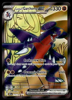 Pokemon TCG Destined Rivals #215/182 Cynthia's Garchomp ex NM - Image 1