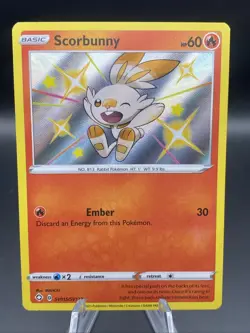 Scorbunny SV015/SV122 Shiny Holo Rare Shining Fates: Shiny Vault Pokemon Card - Image 1