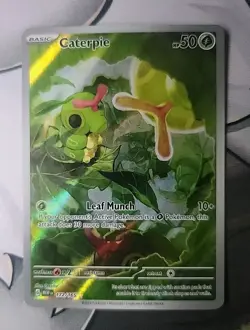 Pokemon TCG Caterpie 172/165 Sv: Scarlet & Violet 151 Illustration Rare - Image 1