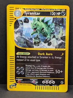 Tyranitar 066/165 Expedition Base Set Reverse Holo Rare Pokemon TCG Nintendo MP+ - Image 1