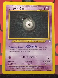 Unown [Z] 60/105 Neo Destiny Regular Uncommon 2000 WOTC Pokemon TCG LP - Image 3