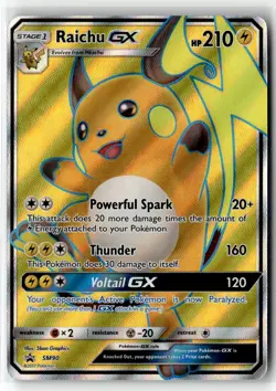 Raichu GX ⭐ SM90 Holo Promo SM Black Star Promos 2017 Pokemon NM - Image 1