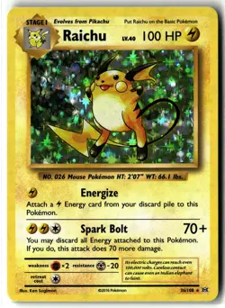 Raichu ⭐ 36/108 Holo Rare Evolutions 2016 Pokemon NM/LP - Image 1